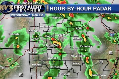 Ky3 weather springfield missouri - First Alert Weather Resources. Closings. Interactive Radar. ... SALEM, Mo. (KY3) - Fire crews in Salem and the surrounding communities worked all night to contain a fire at Dewayne’s Tire Friday ...